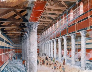 Baths bazilikası, Wroxeter Roma Şehri, c1.-3. yüzyıl, 1990-2010 by Ivan Lapper