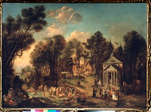 Tapınak Kutlaması - Tablo Ivan Michailovich Tankov (Tonkov) (1740-1799), tuval üzerine yağlı boya by Ivan Michailovich Tankov