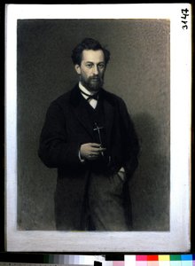 Sanatçının portresi Mikhail Konstantinovich Klodt baron von Jurgensburg (Michail Clodt, Michael Konstantinow Clodt) (1832-1902) (Sanatçı M.K.Clodt