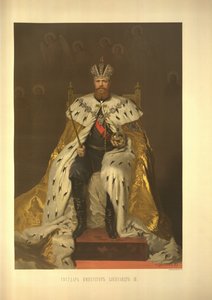 Taç Giyme Albümünden İmparator III.Alexander'ın Taç Giyme Portresi, 1883 by Ivan Nikolaevich Kramskoy