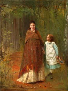 Parkta. Sanatçının Karısının ve Kızının Portresi, 1875