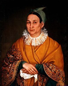 Bir Tüccarın Karısının Portresi by Ivan Vasilievich Tarkhanov