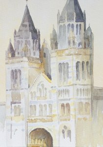 Doğa Tarihi Müzesi Ana Girişi, Londra, Gündüz, 1994 (kağıt üzerinde wc) by Izabella Godlewska de Aranda