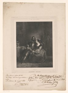 Albrecht Beiling eşine ve çocuğuna veda etti Albrecht Beiling (nesne üzerindeki başlık) by J.B. Clermans