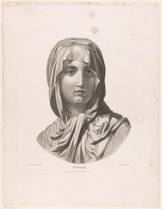 Bir Vestal Bakire Başkanı Vestale (nesne üzerindeki başlık) by J.F. Cazenave
