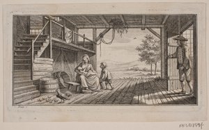 Bir binada bir arka açık salon by J.F. Clemens