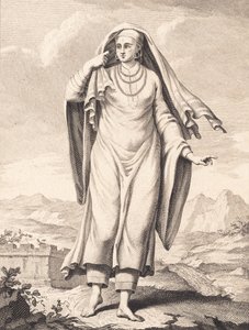Ayakta duran bir Arap kadın by J.F. Clemens