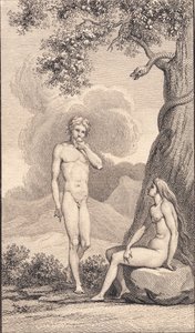 Johannes Ewald "Adem ve Havva" için illüstrasyon. IV