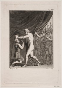 Niels Klim, Qvamitlerin imparatoru olarak taç giydi by J.F. Clemens