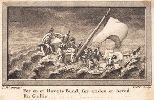 Peder Paars denizde tehlikede avlanıyor by J.F. Clemens