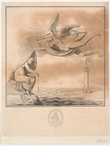 P. Løvenørns Anviisning için de Seilende i Kattegattet için taslak başlık bakır by J.F. Clemens