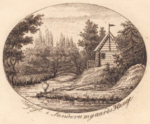 Vinyet. Sanderumgaard'ın Hauge içinde Görüntüle by J.F. Clemens