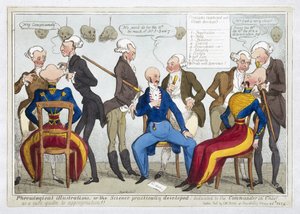 Frenolojik Çizimler veya Pratik Olarak Geliştirilen Bilim, 1824 (renkli gravür)