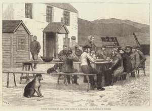 İskoç Gönüllüleri, Spittal of Glenshee yakınlarındaki bir Koyun Çiftliğinde Akşam Yemeğinden Sonra Evde