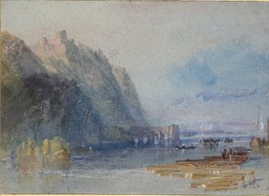 Oudon ve Ancenis arasında Chateau Hamelin, c1830 by Joseph Mallord William Turner