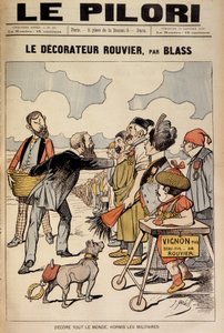 (19. yüzyılın sonundaki mali skandallar üzerine karikatür) “” Le Decorateur Rouvier, Blass