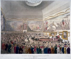 Adelphi Binalarında Sanat Derneği Toplantısı, Westminster, Londra, 1809 by J Bluck