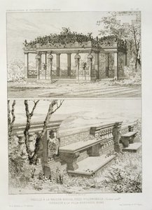 Cordier tarafından tasarlanan Villemomble yakınlarındaki La Maison Rouge Pergolası ve Villa Borghese