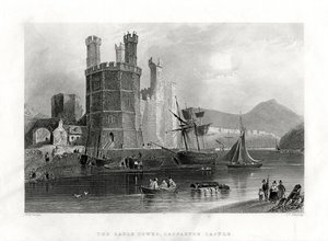Kartal Kulesi, Carnarvon Kalesi, Caernarfon, Kuzey Galler, 1860