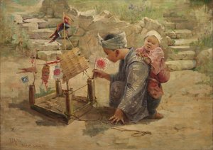 Japon Çocuğun Savaş Adamı İnşası, 1895. by J. C. Arter.
