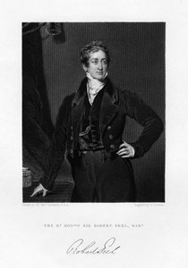Sir Robert Peel, Britanya Başbakanı, 19. yüzyıl.