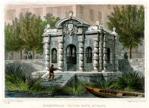 Buckingham Su Kapısı, Strand, Westminster, Londra, 1830. by J Henshall
