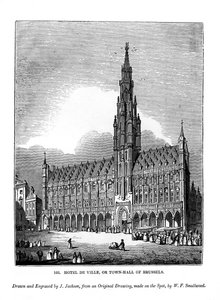 Hotel de Ville veya Brüksel belediye binası, 1843