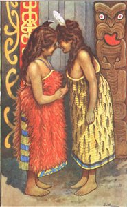 Maori kızları, MacMillan okul afişlerinden, 1950-60