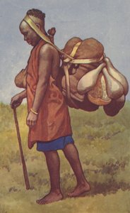 Yüklü Kenya Kolonisi Kadını (renkli taş)