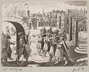 Adam Olearius til illüstrasyon, “Dahice bir şair Schich Saadi tarafından Farsça Rosenthal […]”, Schleswig 1660 by J. Muller