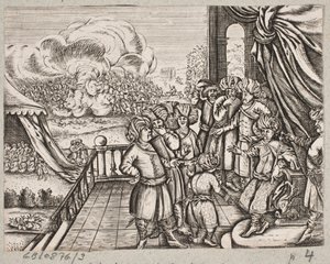 Adam Olearius til illüstrasyon, “Dahice Şair Schich Saadi tarafından Farsça Rosenthal […]”, Schleswig 1660