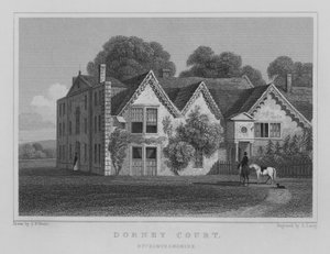 Dorney Mahkemesi, Buckinghamshire (gravür) by John Preston Neale