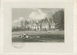 Hagley Hall: gravür, nd [1780-1847] by John Preston Neale