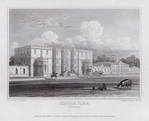 Kippax Parkı, Yorkshire (gravür) by John Preston Neale