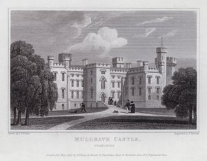 Mulgrave Kalesi, Yorkshire (gravür) by John Preston Neale