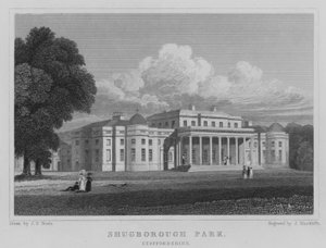 Shugborough Parkı, Staffordshire (gravür) by John Preston Neale