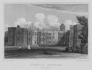 Temple Newsam, Yorkshire (gravür) by John Preston Neale