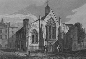 Hollanda Kilisesi, Austin Friars, Londra (gravür) by John Preston Neale