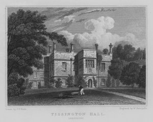 Tissington Hall, Derbyshire (gravür)