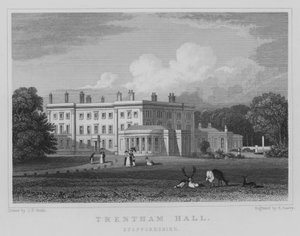 Trentham Hall, Staffordshire (gravür) by John Preston Neale