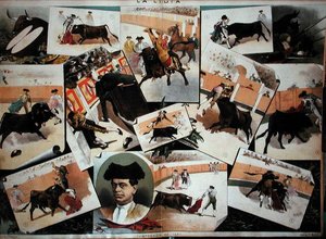 1885 Boğa Güreşi Sezonu (renkli taş) by J. Palacios