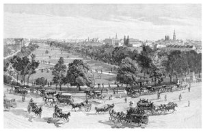 Hyde Park, Sidney, Yeni Güney Galler, Avustralya, 1886.