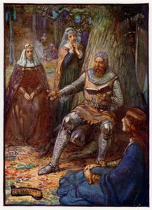 İskoçya Kralı Robert Bruce, takipçilerine hikayeler okuyor, 14. Yüzyıl