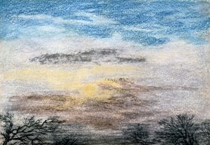 Chromatics of the Sky, 27 Ekim 1883 (kağıt üzerinde tebeşir ve pastel boya) by J. S. Dyason
