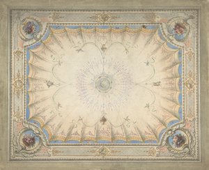 Boudoir için Tavan Tasarımı, Ardgowan, yaklaşık. 1868. by J. S. Pearse.