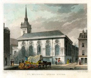 St Michael Queenhithe Kilisesi, Londra Şehri, 1831.