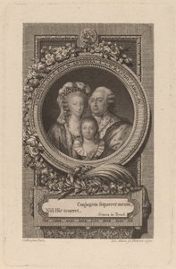 Louis XVI, Marie-Antoinette ve Louis-Charles by Jacob Adam after Antoine François Callet