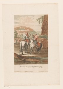 Biniciler savaş için iyi bir yer seçiyor Locum insidijs conspeximus ipsi (nesne üzerindeki başlık) by Jacob Andreas Fridrich (I)
