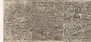 Plattegrond van Rome on tijde van keizer Augustus (orta bıçak) Antik anıtlardan en doğru şekilde oluşturulmuş antik kentin bir görüntüsü Bina kalıntılarından antik Roma