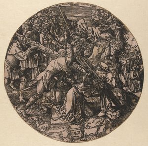 haç taşıyan The Round Passion (dizi adı) by Jacob Cornelisz van Oostsanen